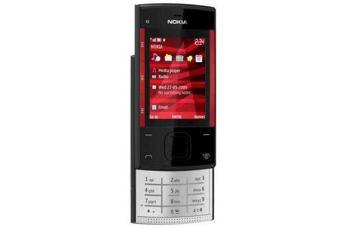 Nokia X3 Black Red фото 2